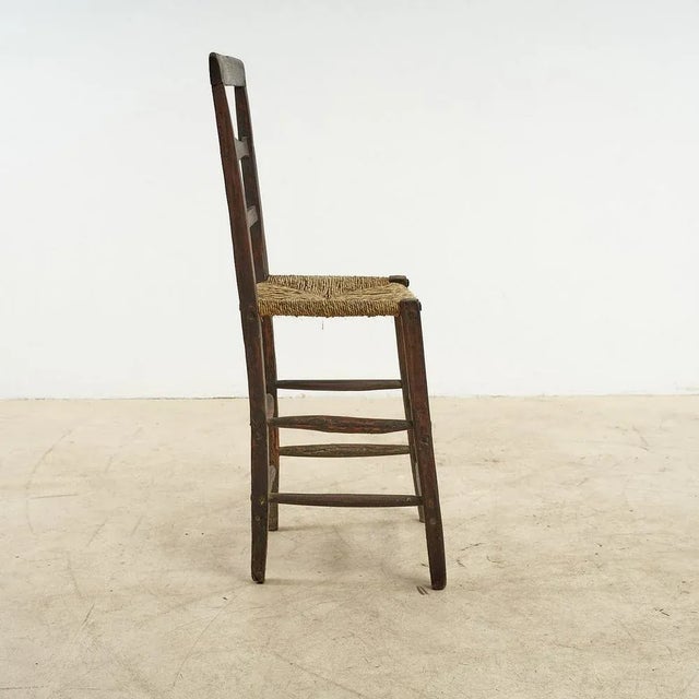 High -level chair: 107 Width: 40 Sit Height: 57 This piece is attributed to the mentioned designer/maker. It has no...