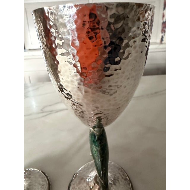 Vintage Set of 12 Los Castillo Wine Glasses, Goblets, Stemware, With Parrots For Sale - Image 12 of 14