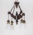 Early 20th Century Carved Wood Parrots Chandelier With Hanging Glass Shaded Lights For Sale - Image 13 of 13