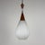 Vintage Pendant Lamp in Glass and Wood from Targetti Sankey, Italy, 1970s For Sale - Image 12 of 12