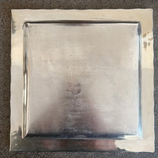 1930’s Maison Bagues, possibly by Jacques Adnet, tray with in Patinated gilded brass, and Bambou patterned edge.