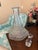 Hollywood Regency Vintage Cut Crystal Style Six-Sided Decanter With Original Stopper For Sale - Image 3 of 5