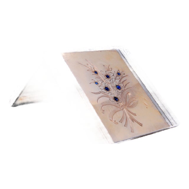 Toiletry Box in Fluted Gold and Silver For Sale