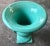 Italian Ceramic Pedestal Urn With Handles in Green For Sale In Charleston - Image 6 of 10