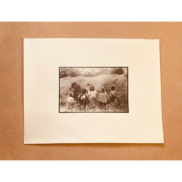 Ebony Original Black White Photograph, Group in Field, Unknown Photographer. Possibly 1960’s-70’s Image 7” X 5” Bin#150 For Sale - Image 8 of 8