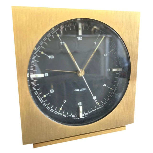 Brass Pendulum Clock, 1970s For Sale