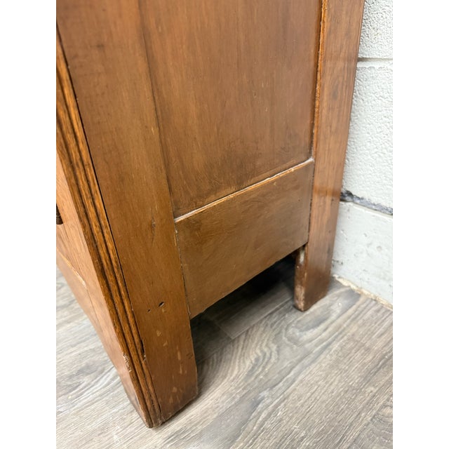 Wood Antique Victorian Early American Quarter Sawn Oak Pie Safe For Sale - Image 7 of 16