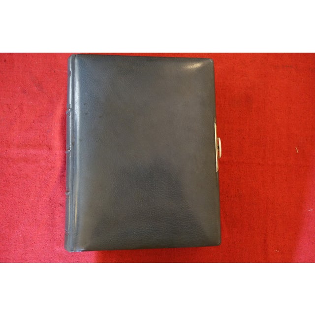 Blue Vintage Leather Album, 1920s For Sale - Image 8 of 8