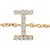 Contemporary 10K Yellow Gold Diamond Accent "I" Initial Charm and Link Bracelet For Sale - Image 3 of 6