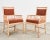 Contemporary Pair of McGuire Cerused Rattan Mohair Library Armchairs For Sale - Image 3 of 12