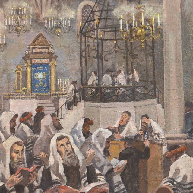Textile 'Polish Orthodox Judaica' by Mieczyslaw Watorski, Circa 1950 For Sale - Image 7 of 10