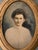 1883 Victorian Hand-Enhanced Portrait in Ornate Oval Gilt Frame With Bubble Glass For Sale - Image 11 of 12