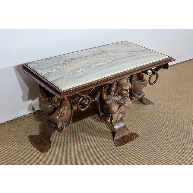 Large neo-classical coffee table made by Jean Maurice Rothschild (1902-1998) circa 1950. A renowned designer and...