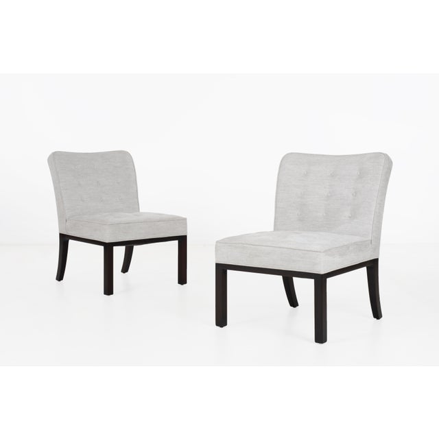 Dunbar Furniture Edward Wormley for Dunbar Slipper Chairs - a Pair For Sale - Image 4 of 11
