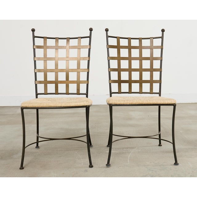 Set of Four Papperzini Style Amalfi Iron Garden Chairs For Sale In Sacramento - Image 6 of 18