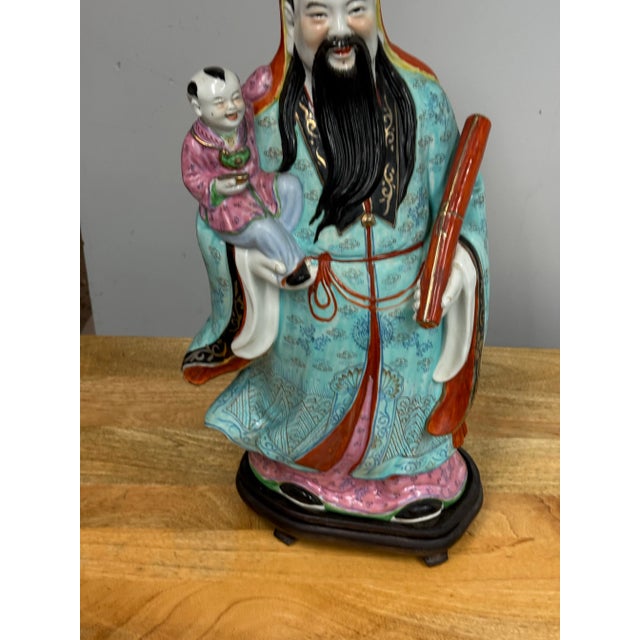 Early 21st Century Chinese Ceramic Star God Fu Xing For Sale - Image 5 of 12