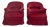 Napoleon III Style Burgundy Velvet Toadstool Lounge Chairs, 1890s, Set of 2 For Sale