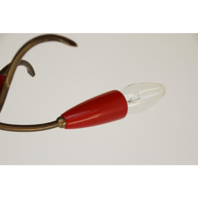 1950s Small Italian Pendant Lamp in the style of Stilnovo, 1950s For Sale - Image 5 of 11