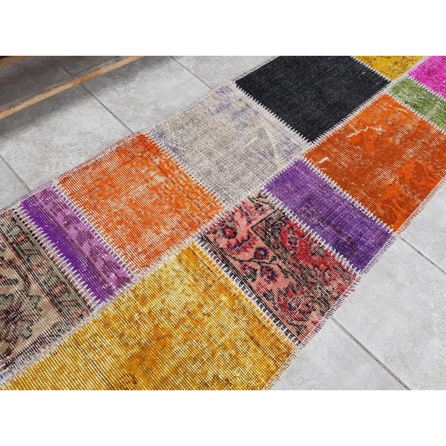 Turkish Oushak Vintage Bohemian Runner For Sale - Image 3 of 10