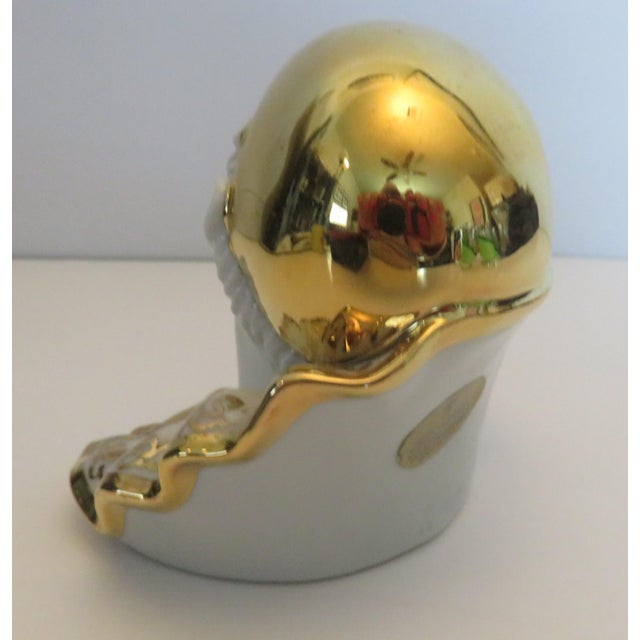 White Limoges Capodimonte Porcelain Pierrot Clown Figurine With Swarovski Crystal Teardrop 1980s For Sale - Image 8 of 13