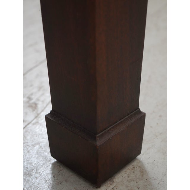 1980s Henkel Harris Queen Size Rice Carved Mahogany Poster Bed For Sale - Image 5 of 17