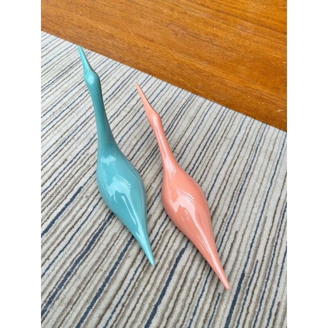 1980s Large Postmodern Ceramic Birds Figurines by Jaru For Sale - Image 5 of 12