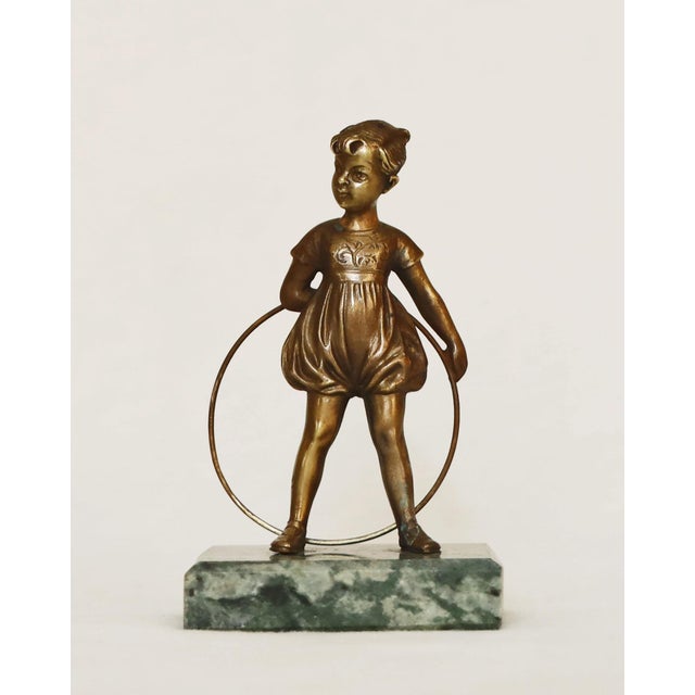 Art Deco Art Nouveau Bronze Figurine, 1915 For Sale - Image 9 of 9