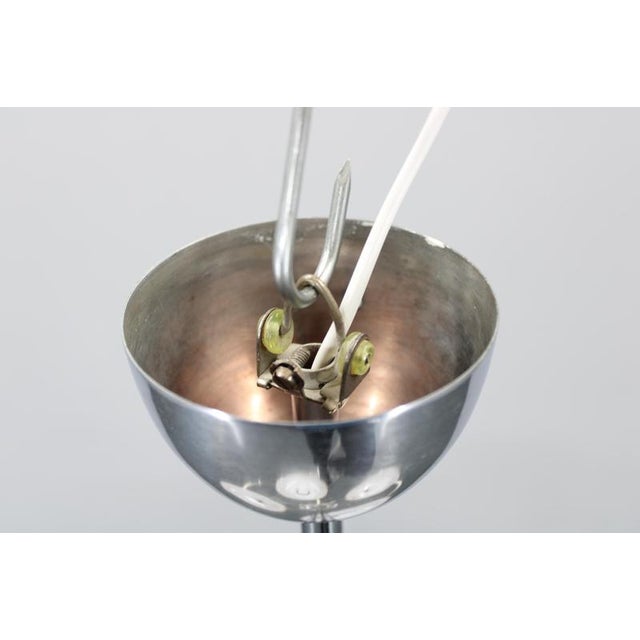 Chrome and Glass Chandelier attributed to Drukov, Former Czechoslovakia, 1950s For Sale - Image 15 of 18