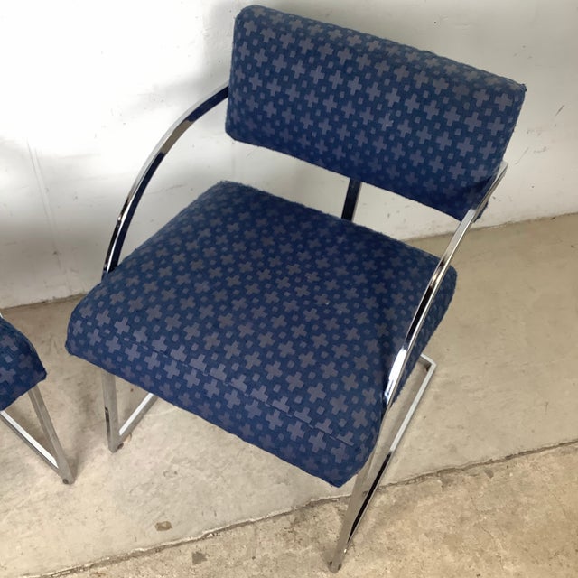 Brno Style Flat Bar Chrome Cantilever Armchairs, Pair For Sale In Philadelphia - Image 6 of 12