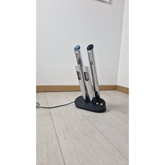 Table Lamp Mod T443 in Chrome with Four Lights by Mario Faggian for Lights, 1954 For Sale - Image 11 of 16