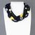 1990s Angela Caputi Black and Yellow Multi-Strand Resin Choker Necklace For Sale - Image 5 of 10