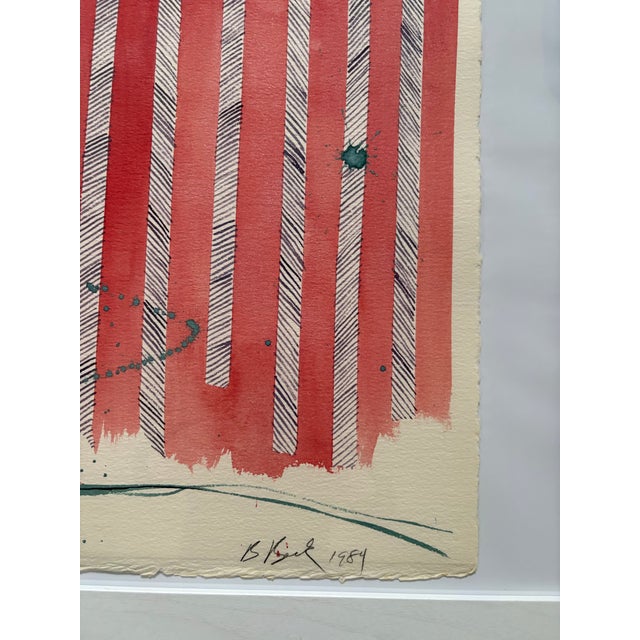 Pencil Signed watercolor painting. Paper size 30” x 22” Barbara Beck - Painter, Printmaker, Sculptor. Beck’s work is...