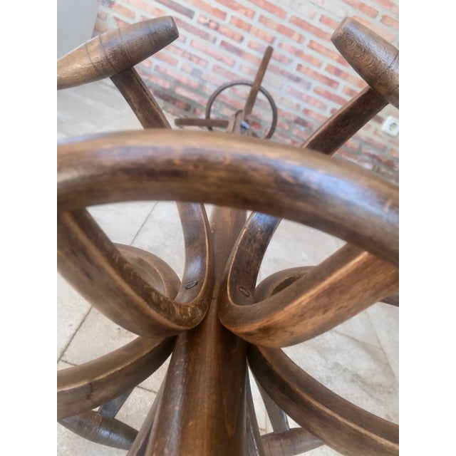 Mid-Century Art Nouveau Style Coat Rack in the Style of Thonet For Sale - Image 11 of 17