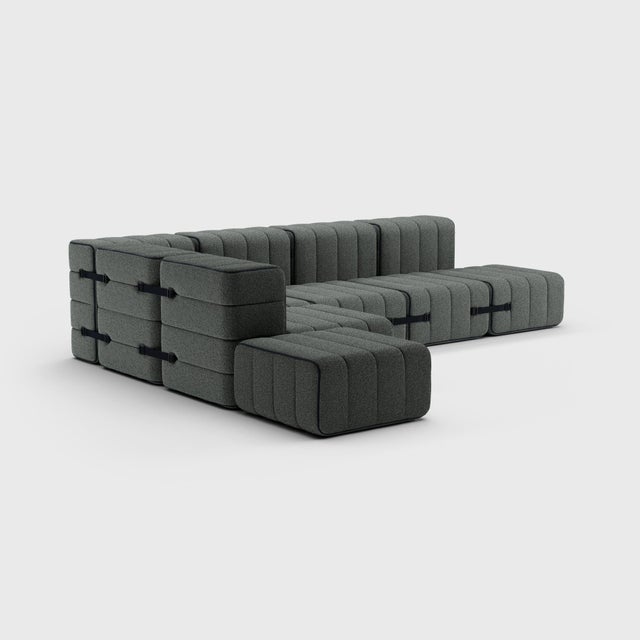 Modular Corner Sofa in Sera Fabric from Ambivalenz, Set of 12 For Sale - Image 6 of 10