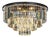 Aloadecor 8-Lights Modern Matte Black 4-Tier Round Fringe Crystal Flush Mount Ceiling Light For Sale
