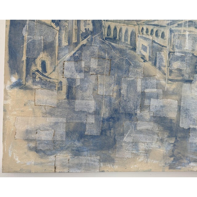 Contemporary "Rue De Lyon" Abstract Architectural Mixed-Media Painting on Canvas by Louis Shields, 2020 For Sale - Image 3 of 11
