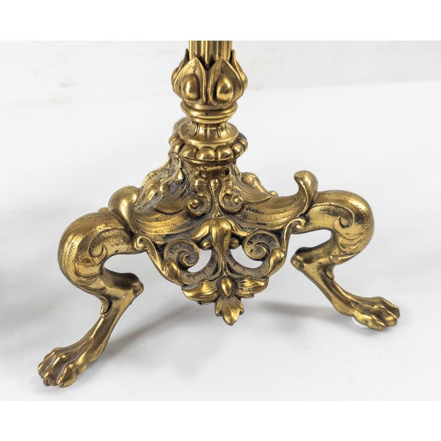 Early 20th Century Pair of French Art Nouveau Bronze Candlesticks by Victor Paillard Paris For Sale - Image 9 of 14