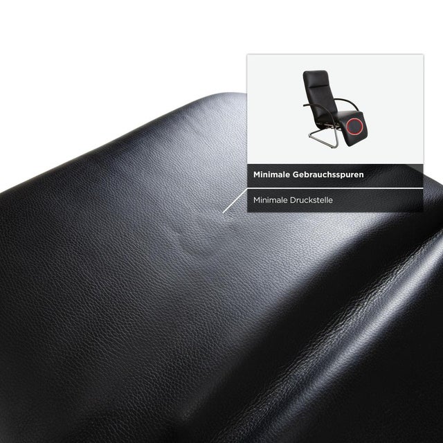 Fino Leather Armchair in Black with Manual Reclining Function by Franz Fertig For Sale - Image 14 of 18