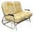1940s Aluminum Rocking Slider Settee For Sale