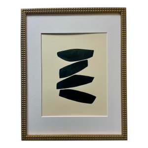 2025 "Il Rombo" Contemporary Abstract Painting on Cotton Paper by Artist r.k. Red