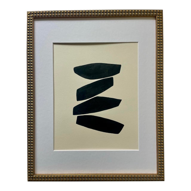2025 "Il Rombo" Contemporary Abstract Painting on Paper by Artist r.k. Red For Sale