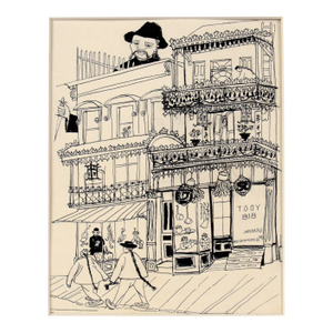 General Merch Way Down in Chinatown - Vintage Illustration in Ink by Irene Pattinson