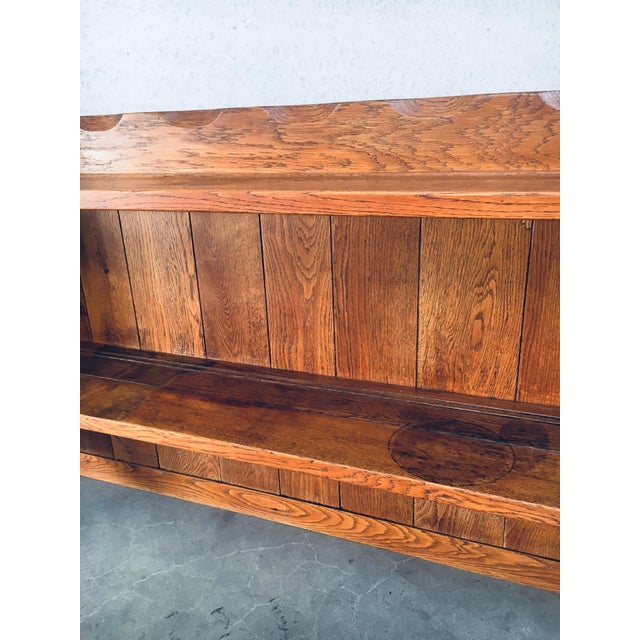 Travail Populaire Handcrafted Low Bookcase in Oak, Belgium, 1950s For Sale - Image 18 of 18