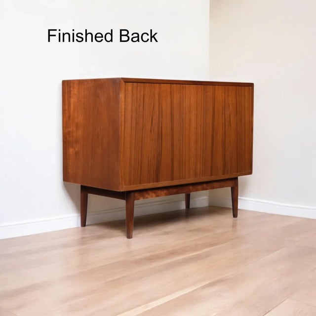 Mid-Century Modern Danish Modern Modular Teak Sliding Door Cabinets by Lyby Mobler For Sale - Image 3 of 11