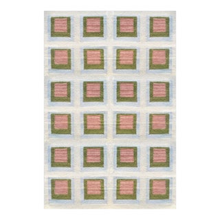 Color Study Handwoven Wool Flatweave 6' x 9' Rug - Palm Springs For Sale