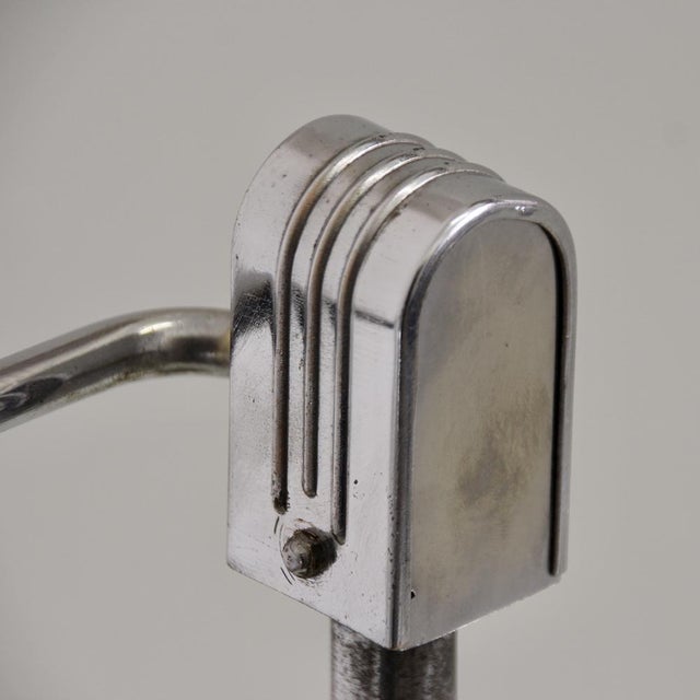 Black French Chromed and Lacquered Metal Table Lamp from Jumo, 1940s For Sale - Image 8 of 16