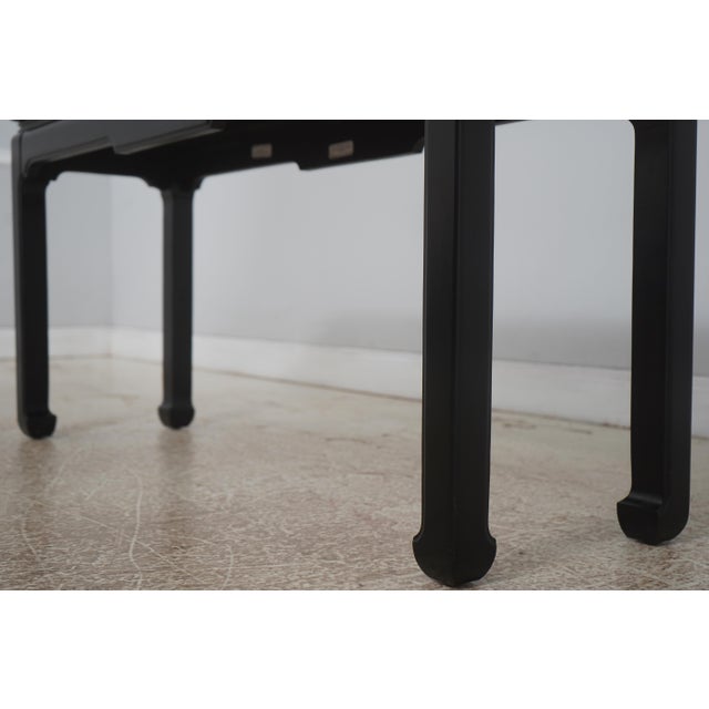 1990s Chinese Black & Gold Decorated Console Table For Sale - Image 5 of 14