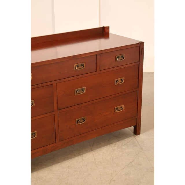 Stickley Mission Collection Cherry Seven Drawer Low Dresser For Sale - Image 10 of 18