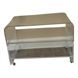 Custom 21st Century Waterfall Console in the Mid-Century Modern Style of Charles Hollis Jones For Sale