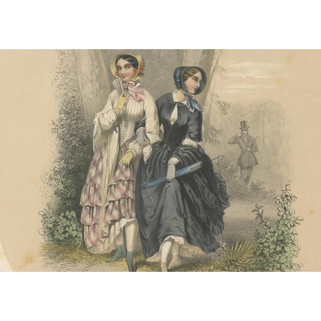 Bülow, Set of Three Romantic Courtship & Social Satire, 1850, Lithograph For Sale - Image 9 of 14